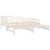 vidaXL daybed med udtræk 2x(80x200) cm massivt fyrretræ hvid