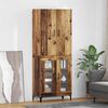 vidaXL Highboard Gammelt tr&aelig; 69,5 x 34 x 180 cm Konstrueret tr&aelig;