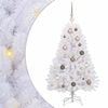 vidaXL Kunstigt juletr&aelig; Hvid 68 x 68 x 120 cm PVC og metal