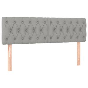 vidaXL sengegavle 2 stk. 72x7x78/88 cm stof lysegr&aring;