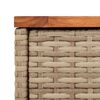 vidaXL havebord med trætop 58x27,5x55 cm polyrattan beige
