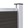 vidaXL hegnspanel 180x105 cm WPC sort