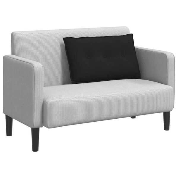 vidaXL Rygpude Sort 80 x 50 cm Mikrofiberstof