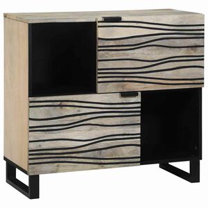 vidaXL Sideboard Hvid 80 x 33 x 75 cm Massivt mangotr&aelig;