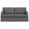 vidaXL Sofa M&oslash;rkegr&aring; 142 x 80 x 85 cm Stof