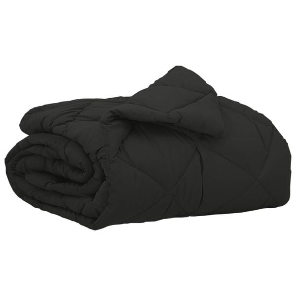 vidaXL Sommer dyne Sort 220 x 135 cm Mikrofiber