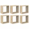 vidaXL v&aelig;ghylder 6 stk. 26x15x26 cm kubeformet sonoma-eg