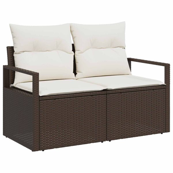 vidaXL Havem&oslash;belsofa med pude 120 x 62 x 69 cm polyrattan