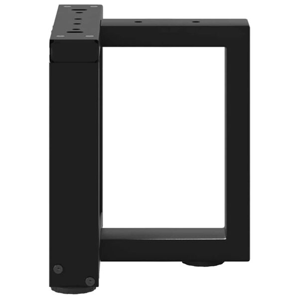 vidaXL sofabordsben T-formet 2 stk. sort 30x25x(30-31) cm st&aring;l