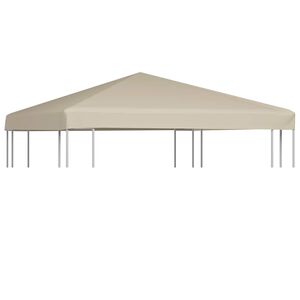 vidaXL pavillontopd&aelig;kke 310 g/m&sup2; 3x3 m beige