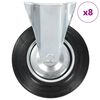 vidaXL faste hjul 8 stk. 200 mm