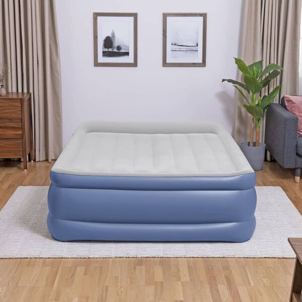 Bestway luftmadras Tritech 203x152x56 cm 2-personers bl&aring; og gr&aring;