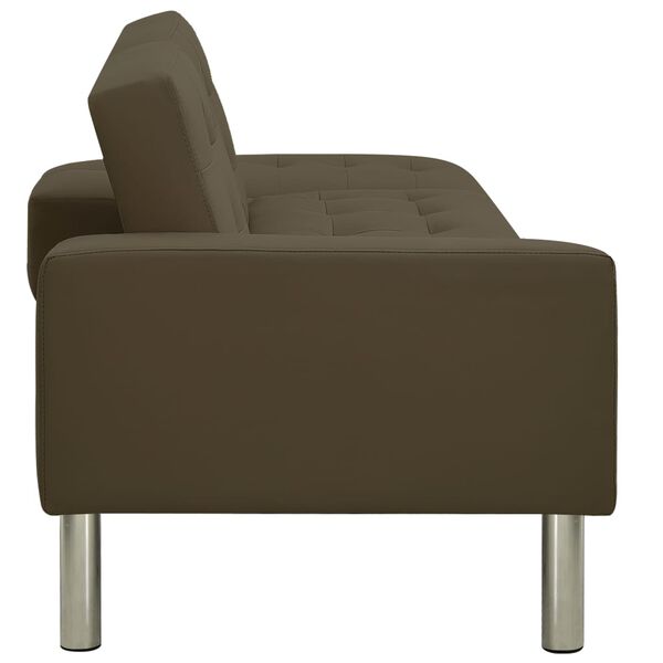 vidaXL sovesofa kunstl&aelig;der brun