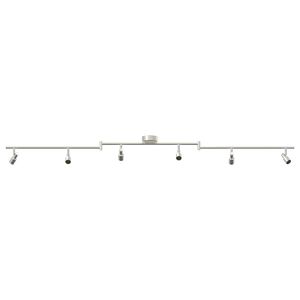 vidaXL Loftsspot med spotlights Nikkel 176,5 x 9,5 x 14 cm St&aring;l