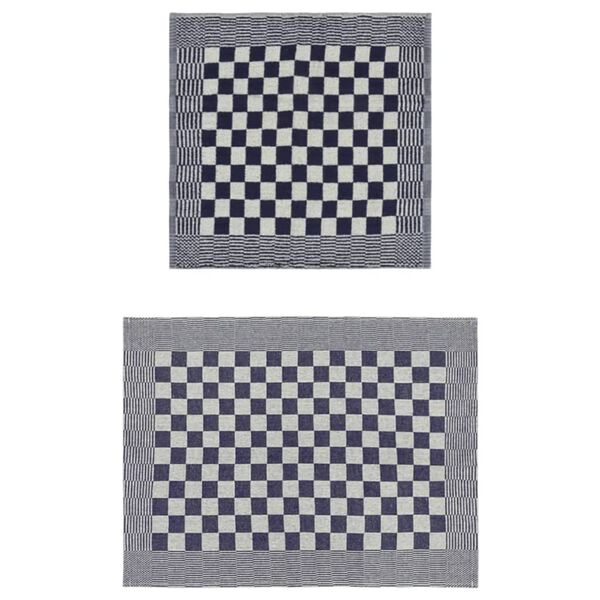 vidaXL håndklædesæt 50 stk. bomuld blå og hvid