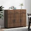 vidaXL Sideboard med hylde Brun eg 88,5 x 30,5 x 73 cm Konstrueret tr&aelig;