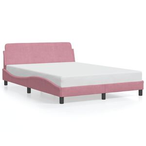 vidaXL sengeramme med sengegavl Dover Pink 120x200 cm Fl&oslash;jl