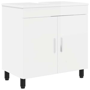 vidaXL Badev&aelig;relse Vaskeskab Hvid h&oslash;jglans 60 x 35 x 60 cm