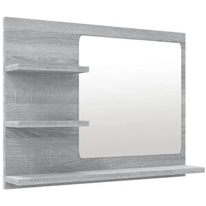 vidaXL badev&aelig;relsesspejl 60x10,5x45 cm konstrueret tr&aelig; gr&aring; sonoma-eg