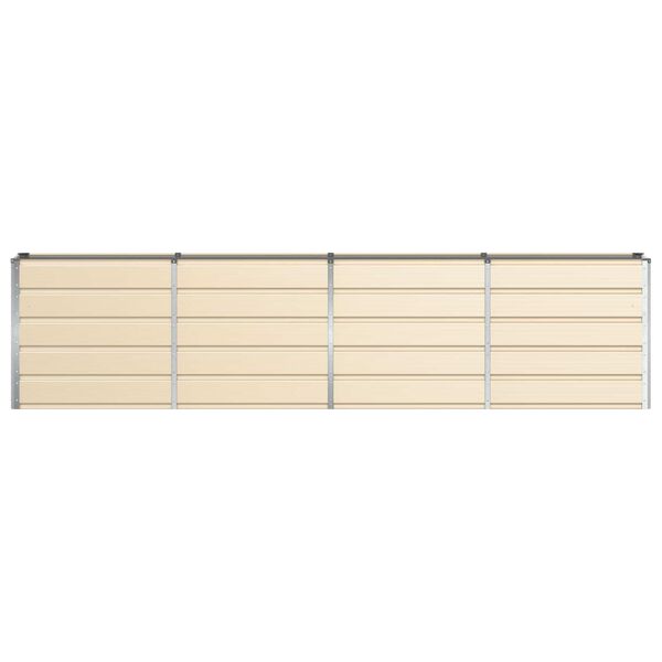 vidaXL Plantekasse Elfenben 160 x 40 x 75 cm St&aring;l