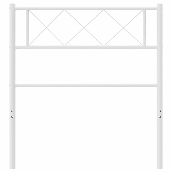 vidaXL sengegavl 100 cm metal hvid