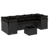 vidaXL sofas&aelig;t til haven 8 dele med hynder polyrattan sort