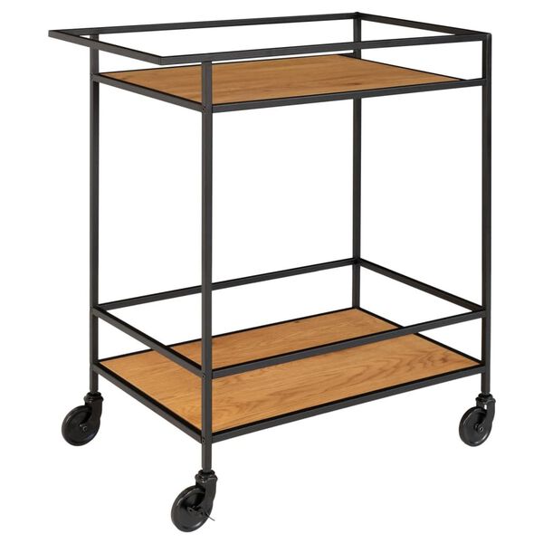 House Nordic barvogn Avery 68x40x59 cm naturfarvet og sort