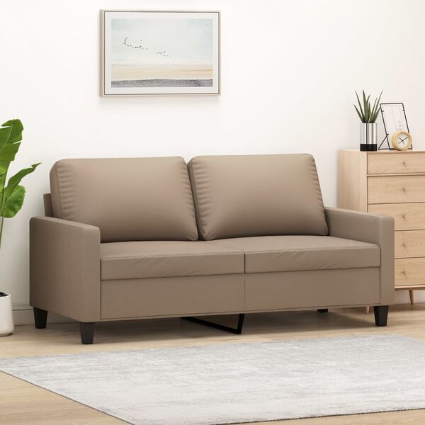 vidaXL 2-personers sofa 140 cm kunstlæder cappuccino