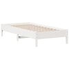 vidaXL sengeramme uden madras 100x200 cm massivt fyrretr&aelig; hvid