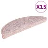 vidaXL trappem&aring;tter 15 stk. 56x17x3 cm lyser&oslash;d halvrunde