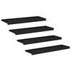 vidaXL Trappetrin 4 stk. 100 x 25 x 2 cm Sort Solid b&oslash;g