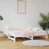 vidaXL daybed med udtræk 2x(80x200) cm massivt fyrretræ hvid
