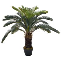 vidaXL kunstig cycaspalme med urtepotte grøn 90 cm