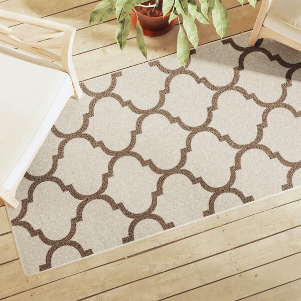 vidaXL gulvt&aelig;ppe 80x300 cm inde/ude skridsikkert kort luv flerfarvet