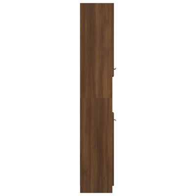 vidaXL badeværelsesskab 32x34x188,5 cm konstrueret træ brunt egetræ