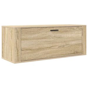 vidaXL v&aelig;gh&aelig;ngt skoskab 100x35x38 cm konstrueret tr&aelig; Sonoma-eg