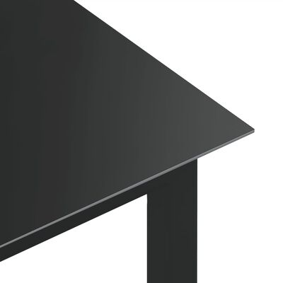 vidaXL spisebordssæt til haven 9 dele aluminium antracitgrå