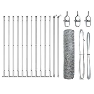 vidaXL Svejset Tr&aring;dhegn med Betonsokkel 25 x 0,4 m (B x H)