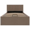 vidaXL hydraulisk opbevaringsseng 90 x 200 cm stof gråbrun