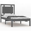 vidaXL sengeramme 90x190 cm Single massivt tr&aelig; gr&aring;