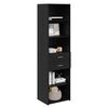 vidaXL Highboard med skuffe Sort eg 50 x 42,5 x 185 cm Konstrueret tr&aelig;