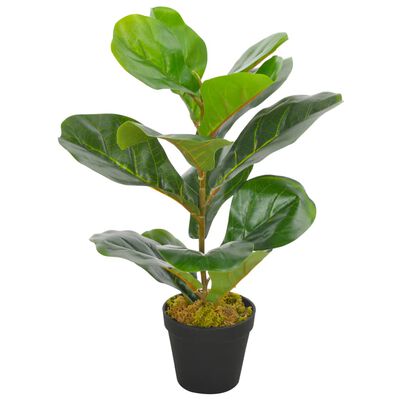 vidaXL kunstig plante violinfigen med urtepotte grøn 45 cm