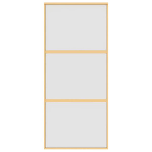 vidaXL skyded&oslash;r 90x205 cm matteret sikkerhedsglas og aluminium gylden