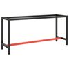 vidaXL stel til arbejdsb&aelig;nk 170x50x79 cm metal mat sort og mat r&oslash;d