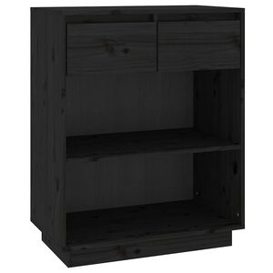 vidaXL konsolskab 60x34x75 cm massivt fyrretr&aelig; sort
