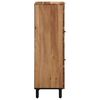vidaXL Highboard Naturfarvet 40 x 33,5 x 110 cm Massivt Akacietr&aelig;