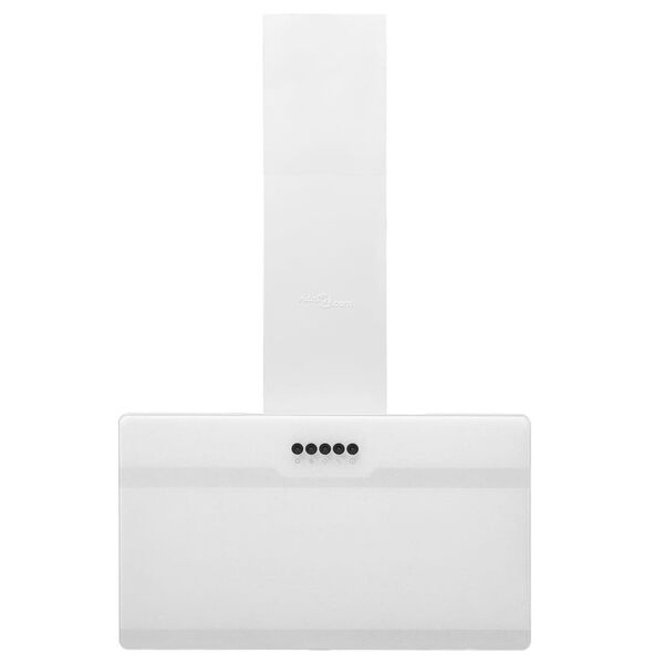 vidaXL væghængt emhætte 60 cm stål og hærdet glas hvid