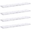 vidaXL V&aelig;ghylde 4 pcs Hvid marmor 120 x 23,5 x 4 cm Konstrueret tr&aelig;