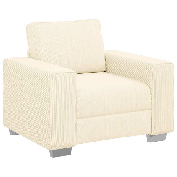 vidaXL sofastol 100x77x82 cm fl&oslash;jlsstof cremefarvet