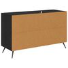 vidaXL Sideboard med skuffe Sort eg 100 x 36 x 60 cm Konstrueret tr&aelig;